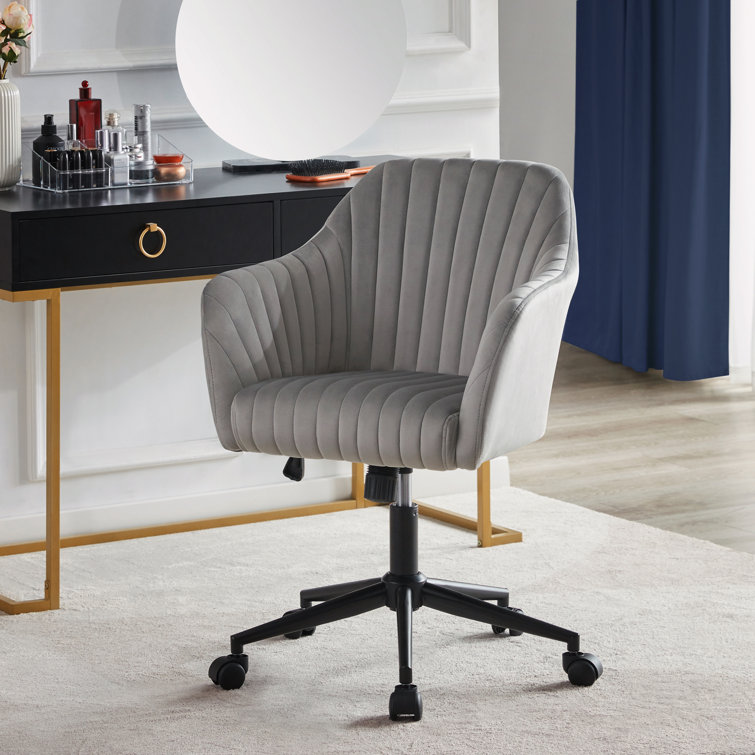 Everly Quinn Samiel Velvet Task Chair & Reviews Wayfair